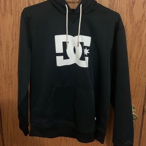 Black polyester hoodie